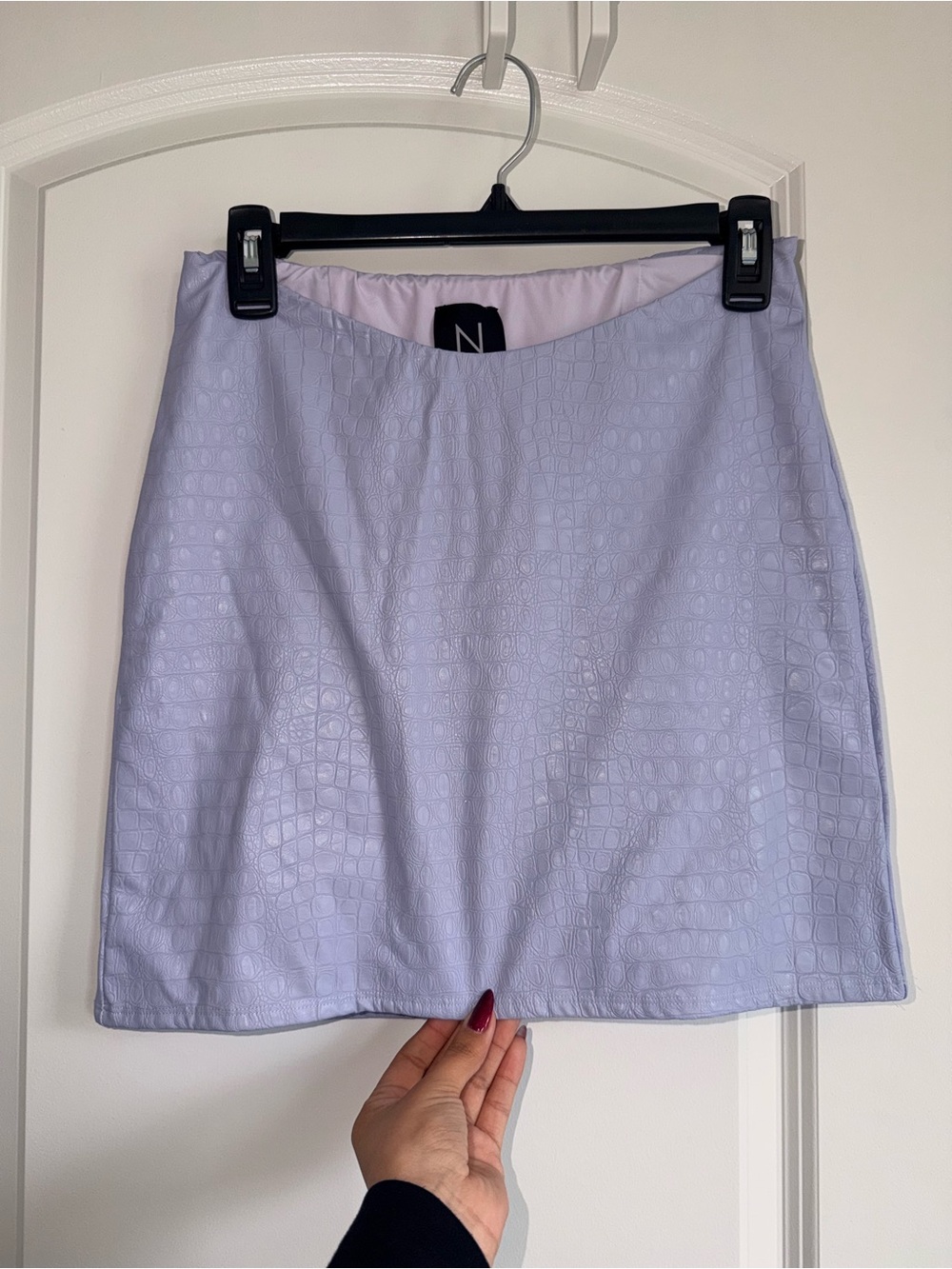 Lilac Textured Mini Skirt - Women's